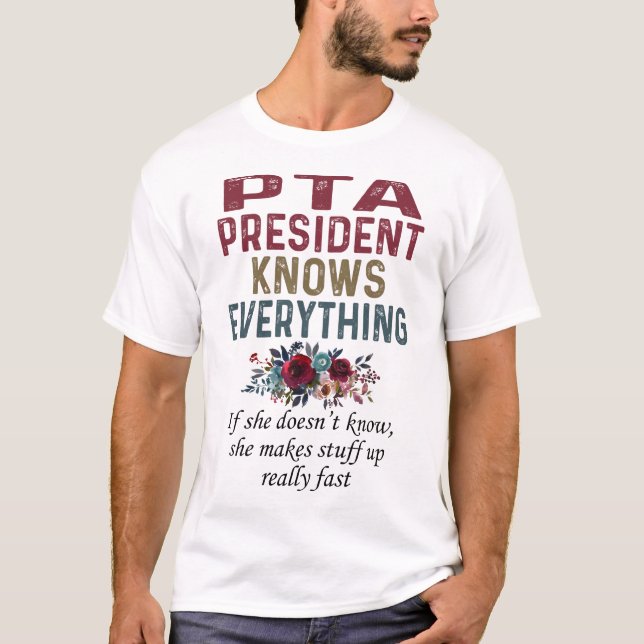 T-shirt Le Président Pta Sait Tout (Devant)