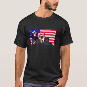 T-shirt Le président Trump est en sécurité Trump lève le b