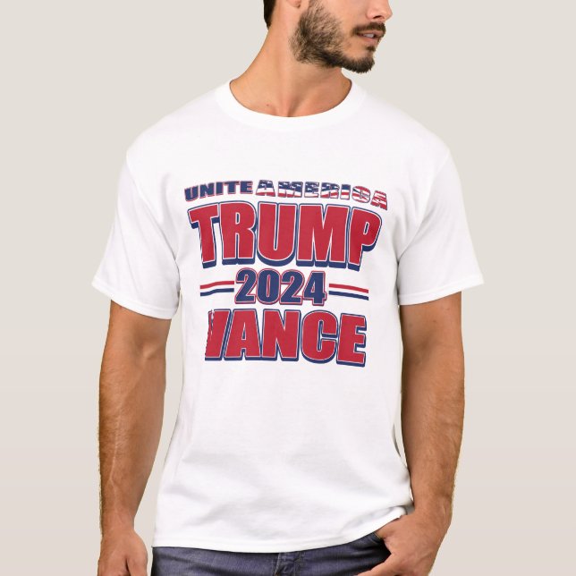 T-shirt Le président Trump et JD Vance 2024 (Devant)