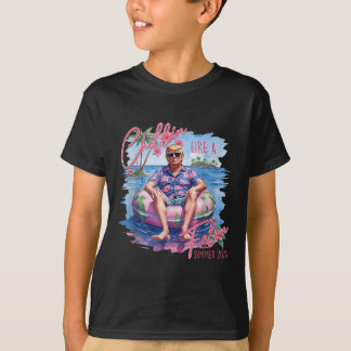T-shirt Le Président Trump Shirt Funny Chillin Comme Un Fe