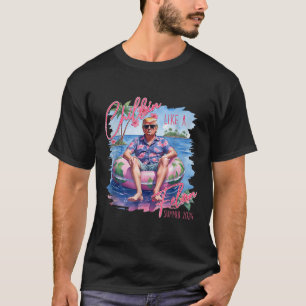 T-shirt Le Président Trump Shirt Funny Chillin Comme Un Fe