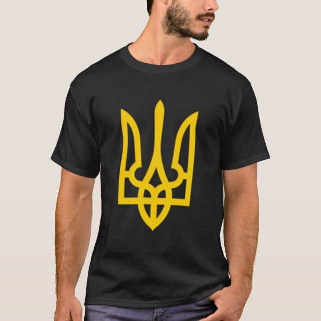 T-shirt Le Président Volodymyr Zelensky Ukraine Tryzub Tri (Devant)