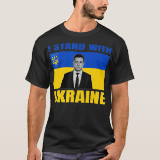 T-shirt Le Président Zelensky Je Prends Position Avec L'Uk