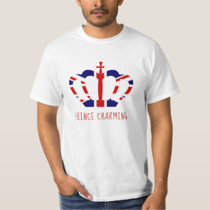 T-shirt Le Prince Charming   Union Jack Crown   Drôle