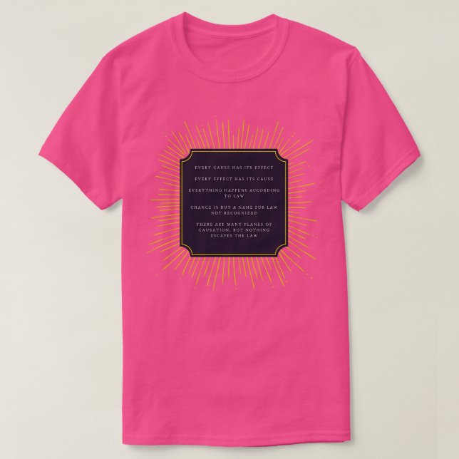 T-shirt Le principe de la cause et de l'effet (Design devant)