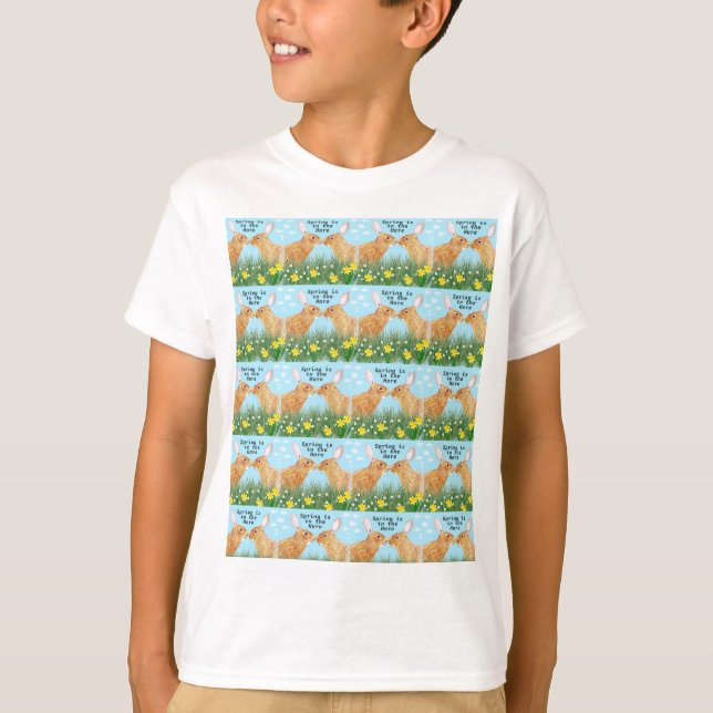 T-shirt Le printemps est dans le lièvre (Devant)