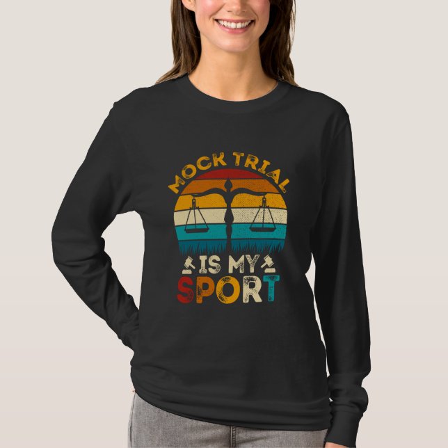 T-shirt Le procès simulé est mon sport - Style rétro étudi (Devant)