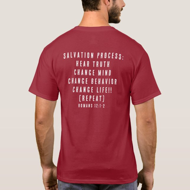 T-SHIRT LE PROCESSUS DE SALVATION DES MOTS TEST (Dos)