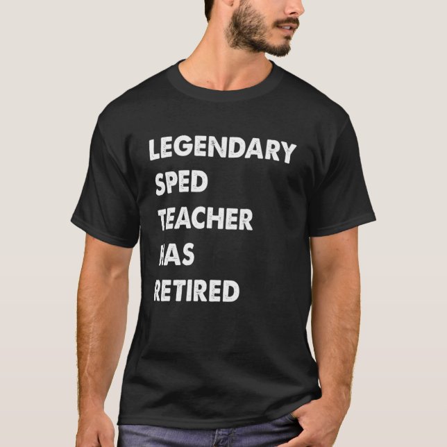 T-shirt Le Professeur Légendaire De Sped A Retraité (Devant)