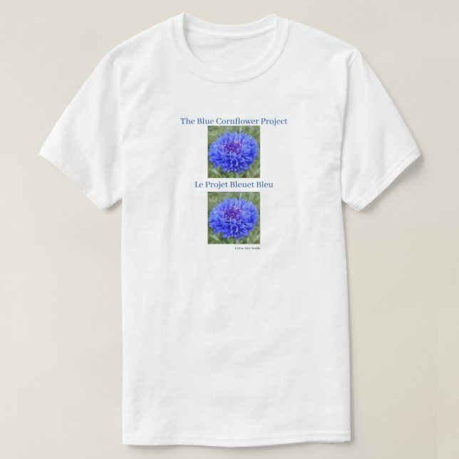 T-shirt Le Projet Bleuet Bleu (Design devant)