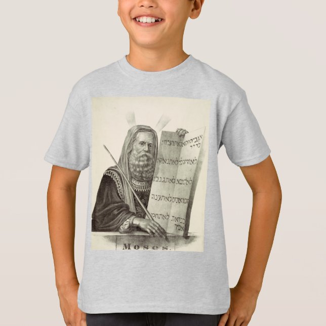 T-shirt Le prophète Moïse avec les tablettes de la loi (Devant)
