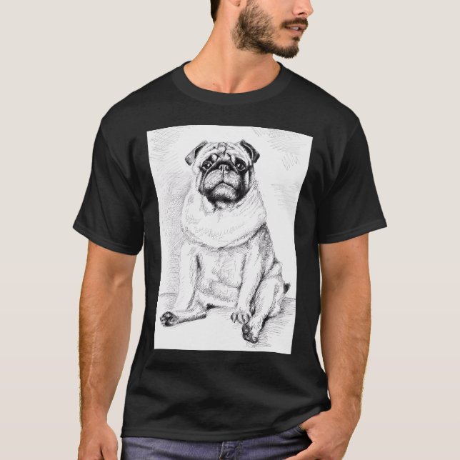 T-shirt Le Pug - Der Mops (Devant)
