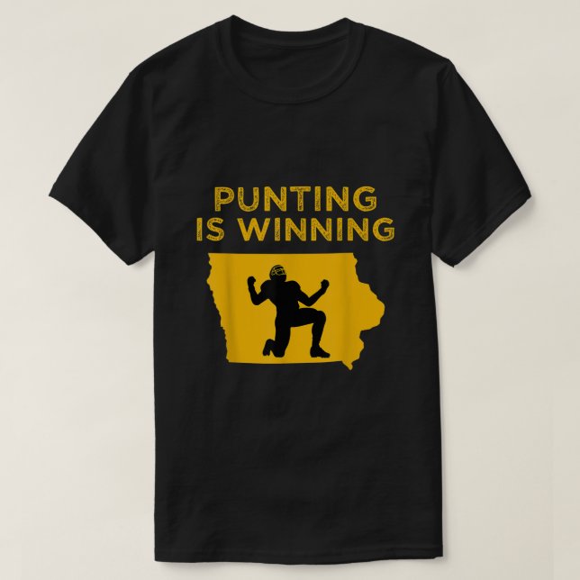 T-shirt Le punting c'est gagner iowa Je applaudis pour The (Design devant)