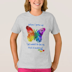 T-shirt Le Puzzle de l'autisme quand j'augmente le design
