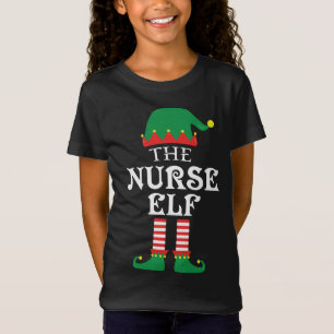 T-Shirt Le Pyjama de Noël de l'infirmière ELF Matching Fam