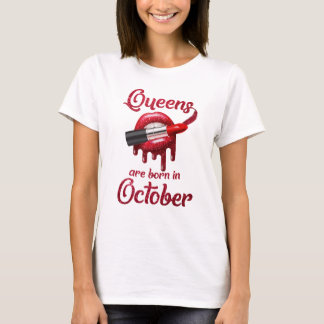 T-shirt Le Queens sont né en octobre