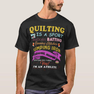 T-shirt Le quilting est un sport drôle dictons quilt coutu