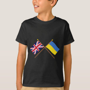 T-shirt Le R-U et les drapeaux croisés parUkraine