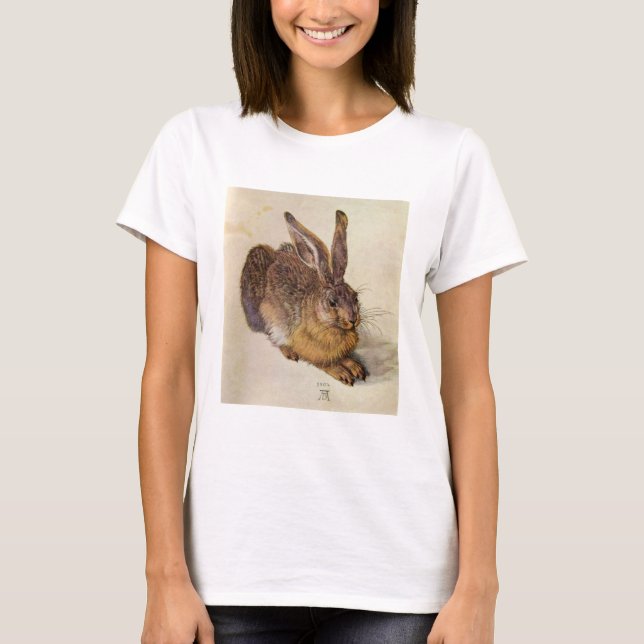 T-shirt LE RABBIT ( Jeune lièvre ) par Albrecht Durer (Devant)