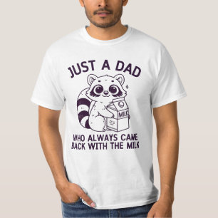 T-shirt Le Raccoon drôle est toujours revenu avec le lait