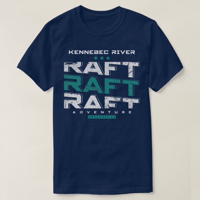T-shirt Le radeau de la rivière Kennebec (Design devant)