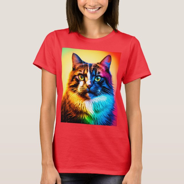 T-shirt le rainbow cat (Devant)
