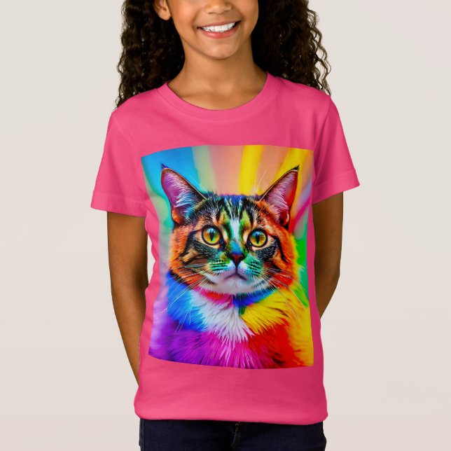 T-Shirt Le Rainbow cat (Devant)