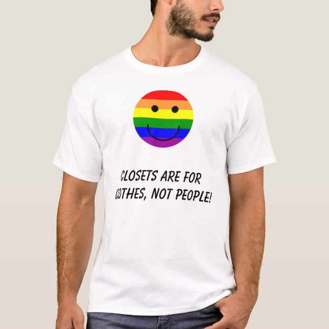 T-shirt le rainbowsmiley, cabinets sont pour des (Devant)
