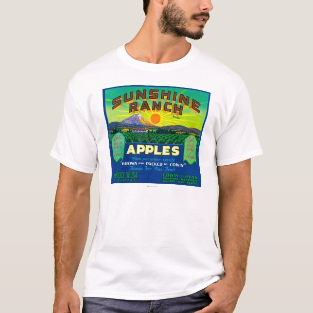 T-shirt Le ranch Apple de soleil marquent - Wapato, WA (Devant)
