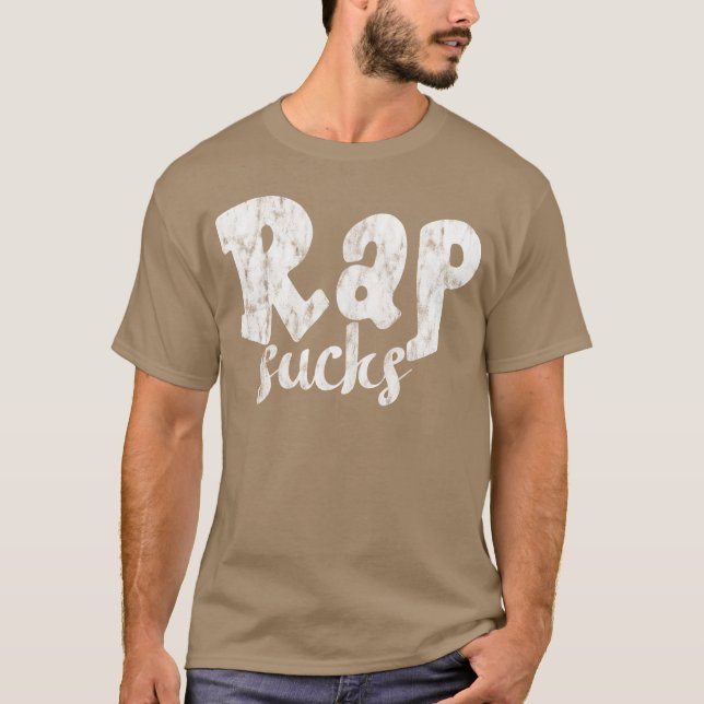 T-shirt Le rap c'est moche drôle (Devant)