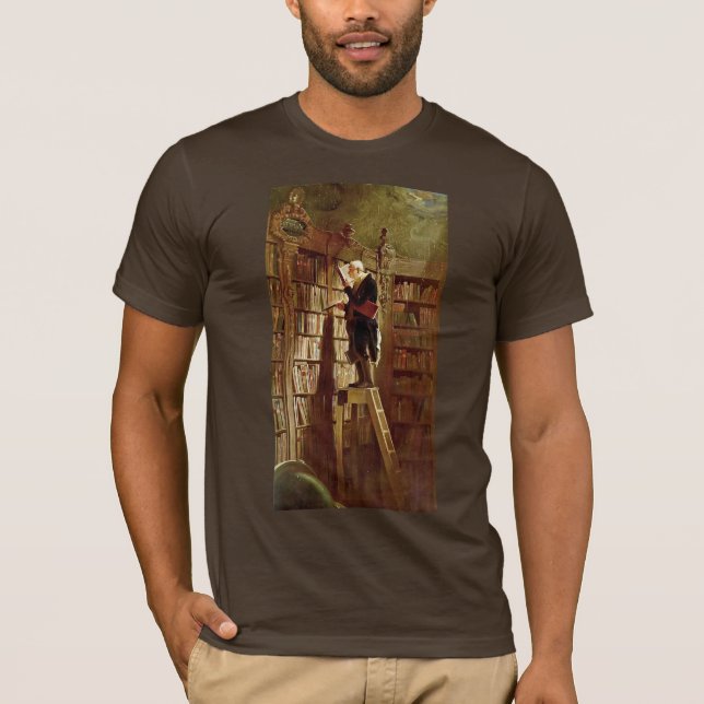T-shirt Le rat de bibliothèque, par Spitzweg, Karl (Devant)