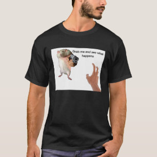 T-shirt Le rat gras mignon est attrapé mème