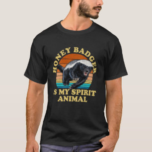 T-shirt Le Ratel Est Mon Animal Spirituel Drôle Rétro Vint
