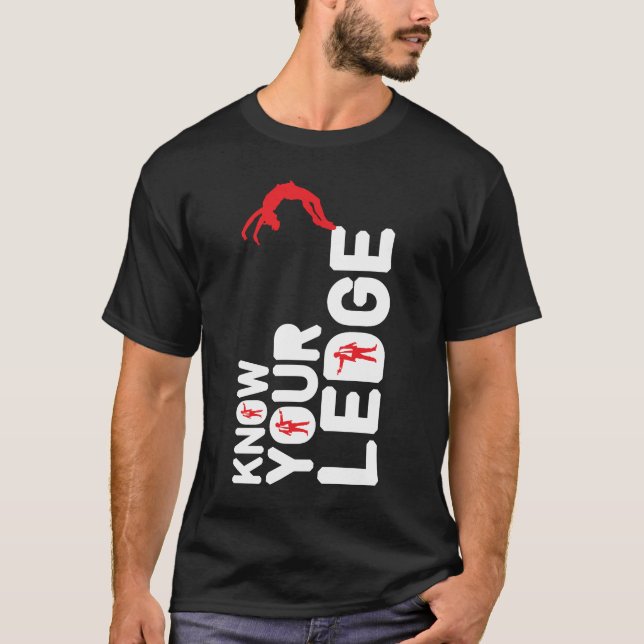 T-shirt Le rebord (noir) (Devant)