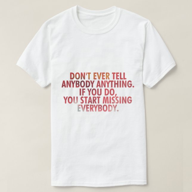 T-shirt le receveur dans la citation de seigle (Design devant)