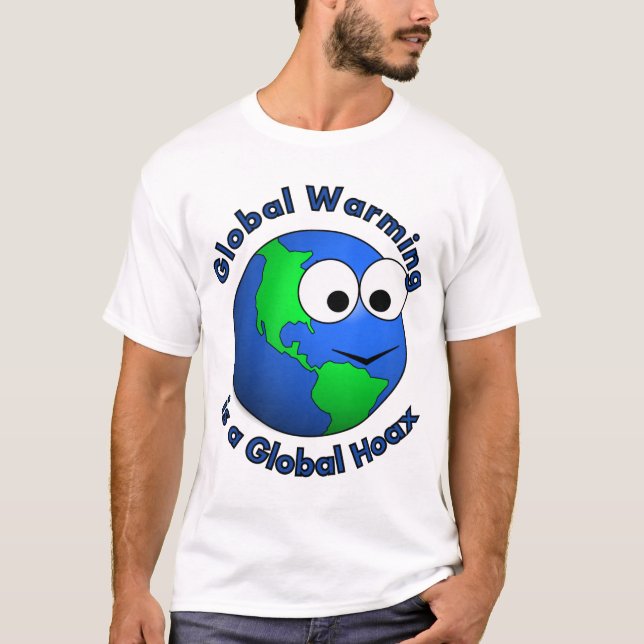 T-shirt Le réchauffement climatique est un canular global (Devant)
