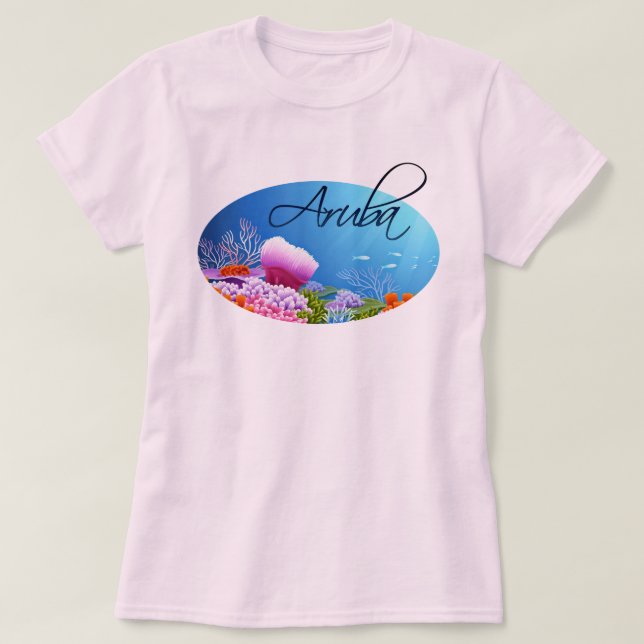 T-shirt Le récif d'Aruba (Design devant)