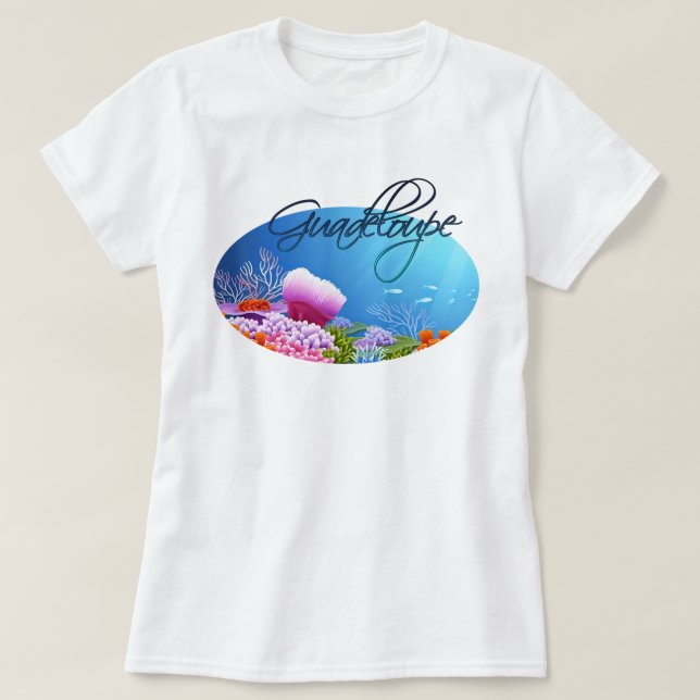 T-shirt Le récif de Guadeloupe (Design devant)