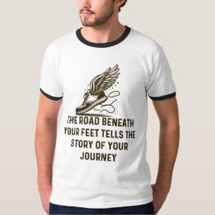 T-shirt Le récit du voyage : la route sous vos pieds