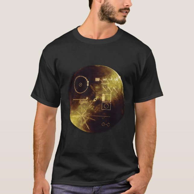 T-shirt Le Record D'Or De Carl Sagan (Devant)