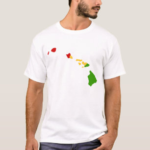 T-shirt Le reggae d'îles hawaïennes colore la chemise