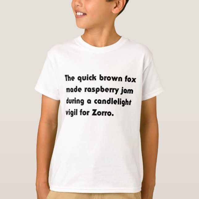 T-shirt Le Renard Brun Rapide Fait de la Confiture de Fram (Devant)