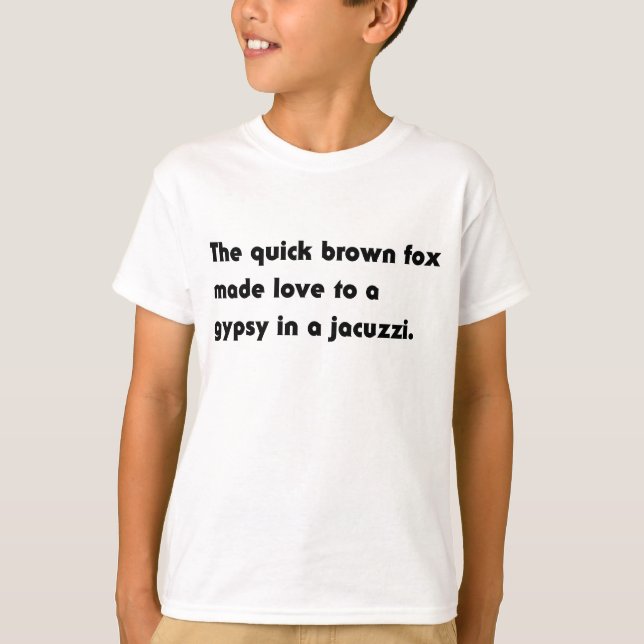 T-shirt Le Renard Brun Rapide... Tee Pangram Jacuzzi Gitan (Devant)