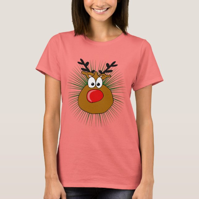 T-shirt le renne à nez rouge (Devant)