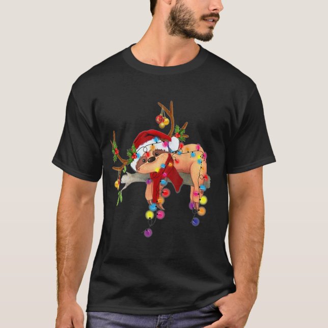 T-shirt Le renne paresseux de Père Noël Un petit amour pou (Devant)