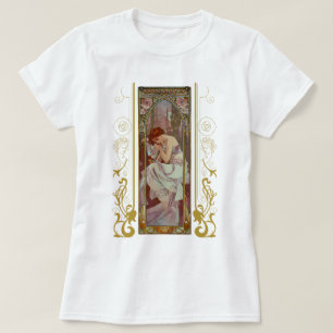 T-shirt Le repos de la nuit Art Nouveau par Alphonse Mucha