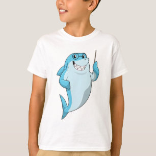 T-shirt Le requin comme enseignant avec pointeur