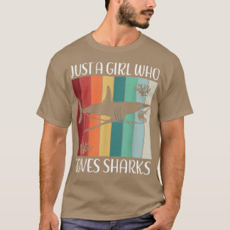 T-shirt le requin est mon animal spirituel Juste une fille