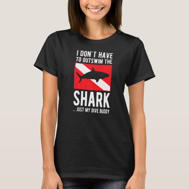 T-shirt Le Requin Est Mon Époux De Plongée Plongée Plongée (Devant)