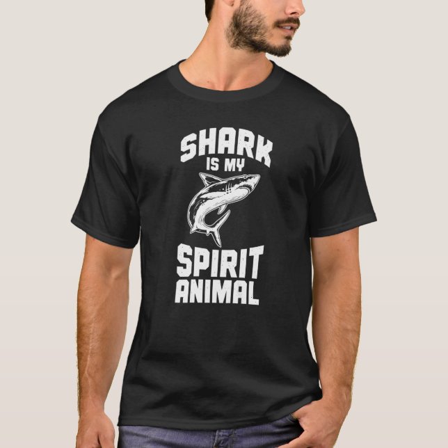 T-shirt Le requin est mon esprit animal (Devant)